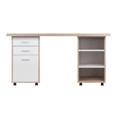 WINSOME WOOD Winsome Wood 18361 Kenner Modular Desk Set with Open Drawer - 3 Piece 18361